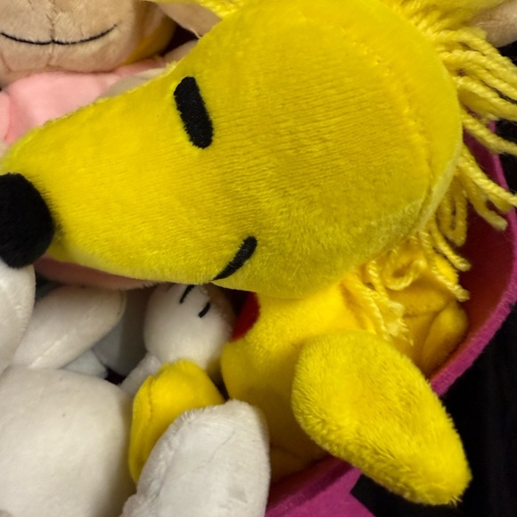 Peanuts Plush Toys Bouquet with Pink Wrap  NEW - Picture 5 of 10